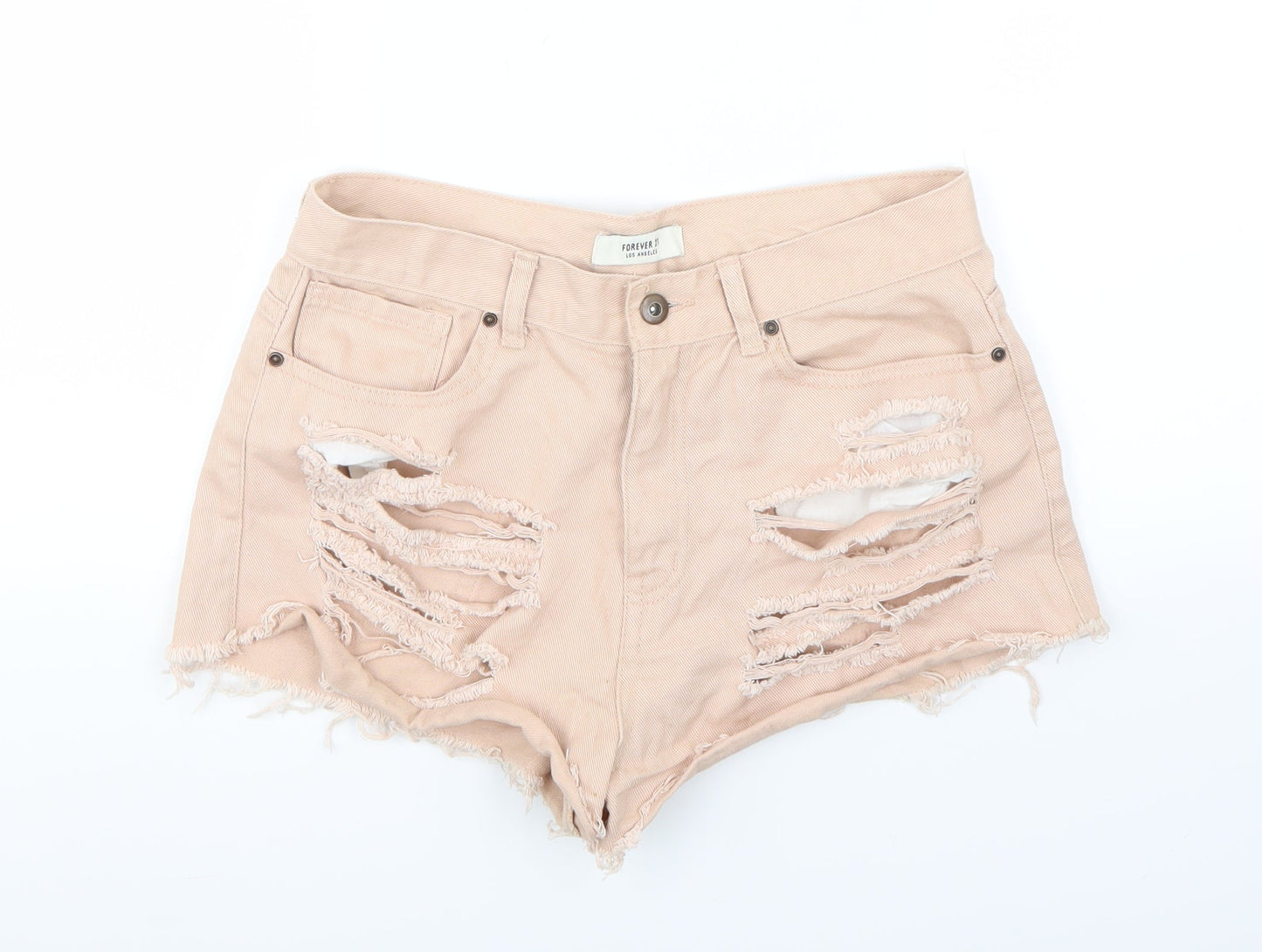 FOREVER 21 Womens Pink  Denim Hot Pants Shorts