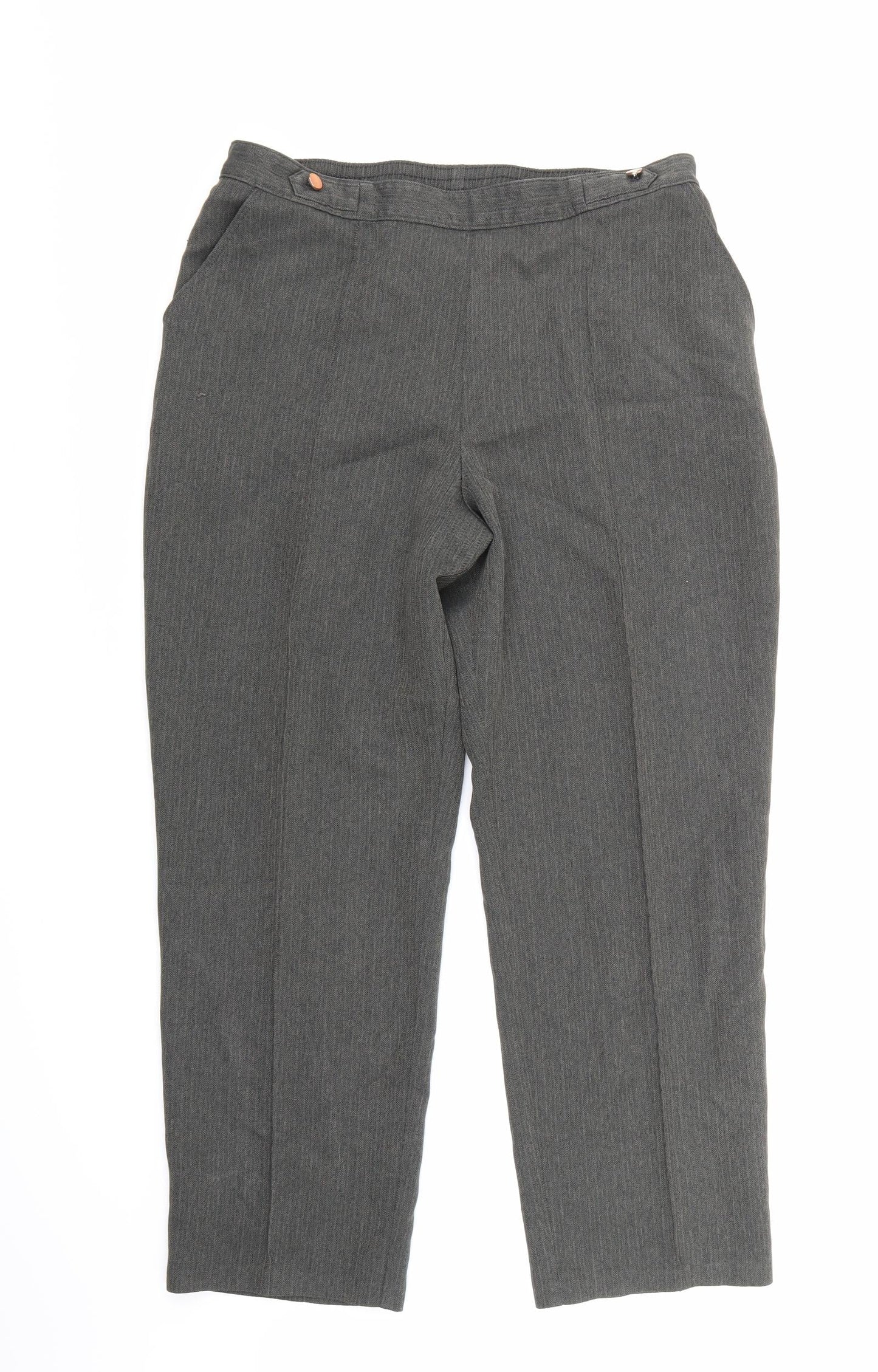 Womens UK Size 14 Marks and Spencer Regular Fit  Grey Trousers