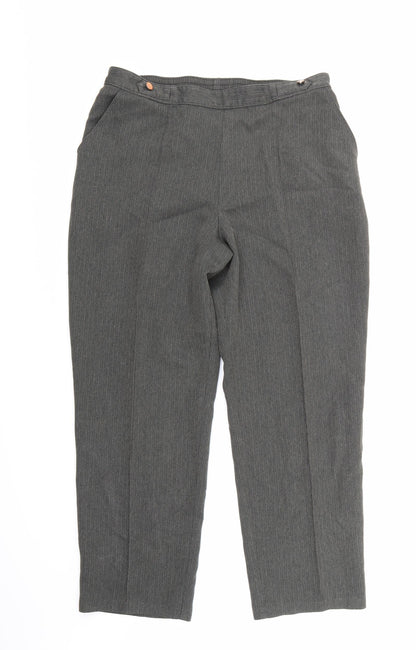 Womens UK Size 14 Marks and Spencer Regular Fit  Grey Trousers