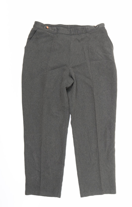 Womens UK Size 14 Marks and Spencer Regular Fit  Grey Trousers