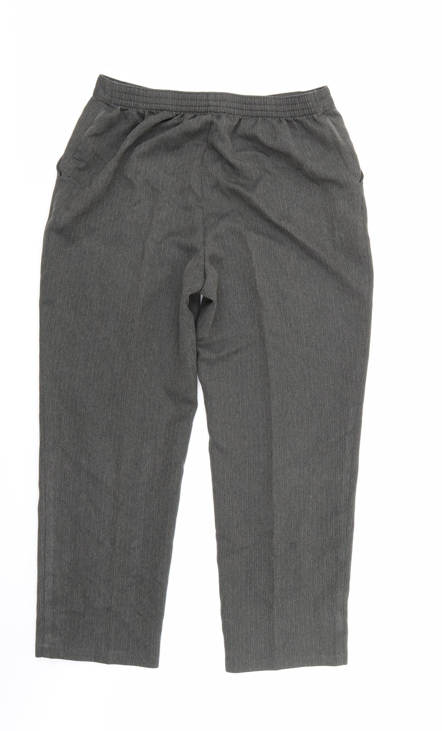Womens UK Size 14 Marks and Spencer Regular Fit  Grey Trousers