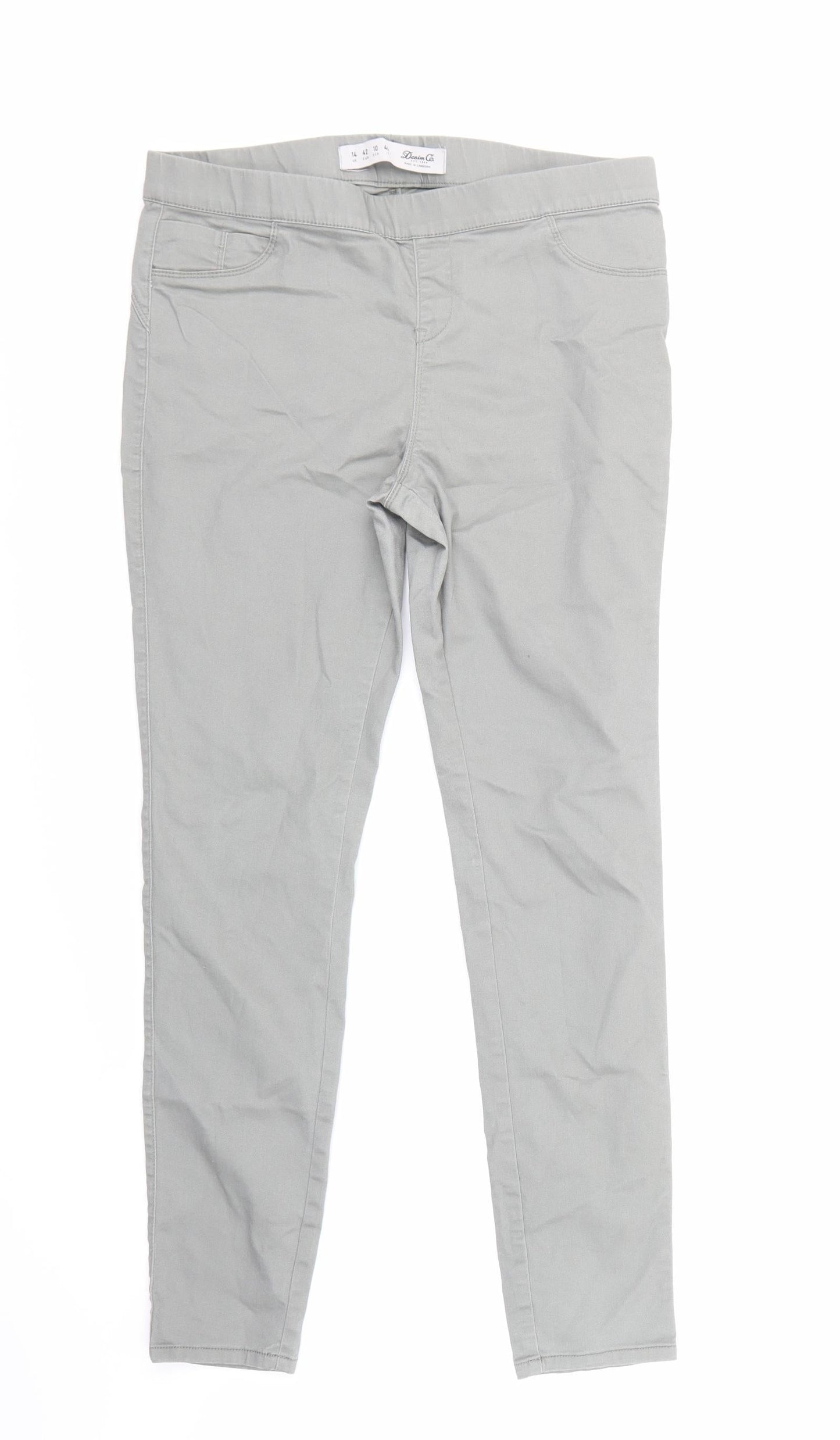 Womens UK Size 14 Denim Co Regular Fit Jegging Grey Trousers