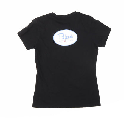 SF Women Womens Black   Basic T-Shirt Size L