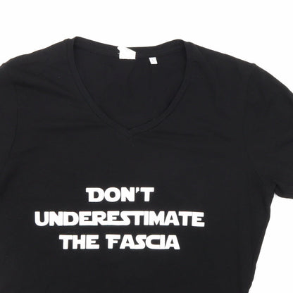 SF Women Womens Black   Basic T-Shirt Size L