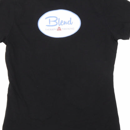 SF Women Womens Black   Basic T-Shirt Size L