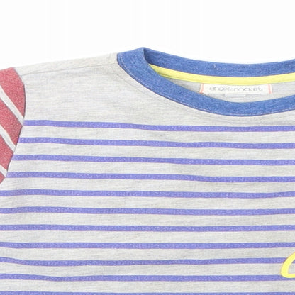 Angel & Rocket Boys Grey Striped  Pullover Sweatshirt Size 2-3 Years
