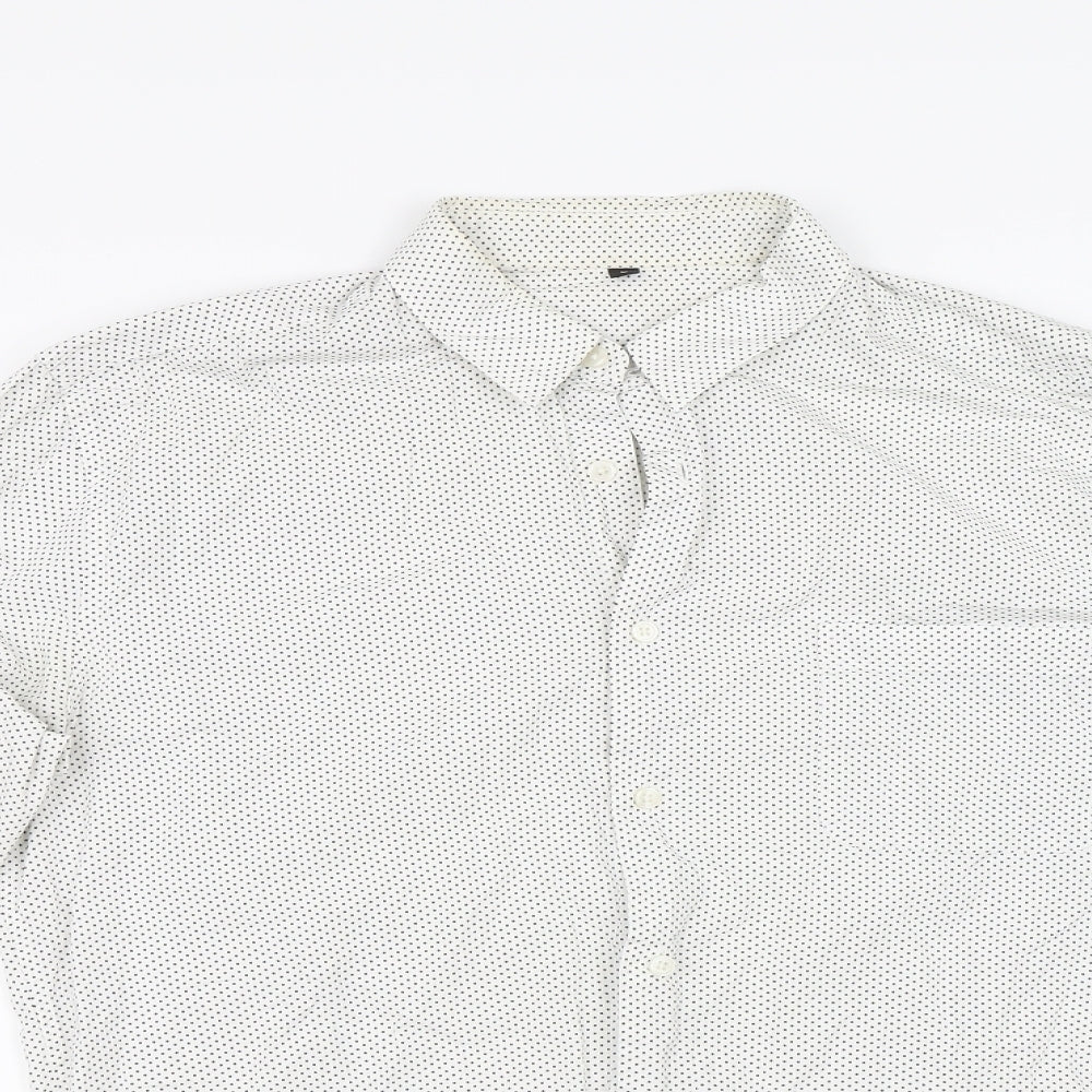 Womens UK Size L Preworn Ivory Basic Button-Up