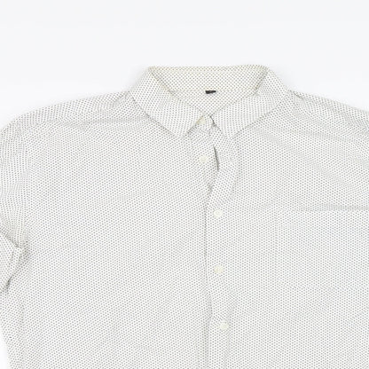 Womens UK Size L Preworn Ivory Basic Button-Up