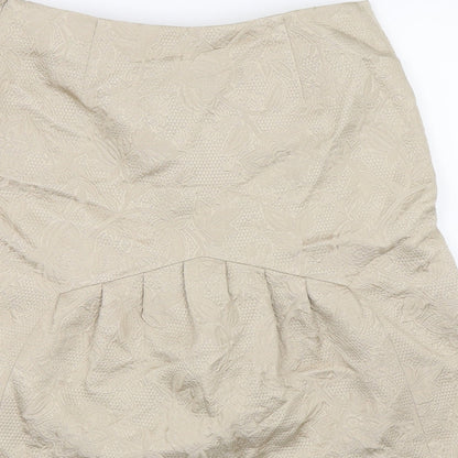 Carla Zampatti Womens Gold   A-Line Skirt Size 8