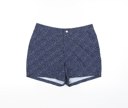 ASOS Womens Blue Polka Dot  Chino Shorts Size S