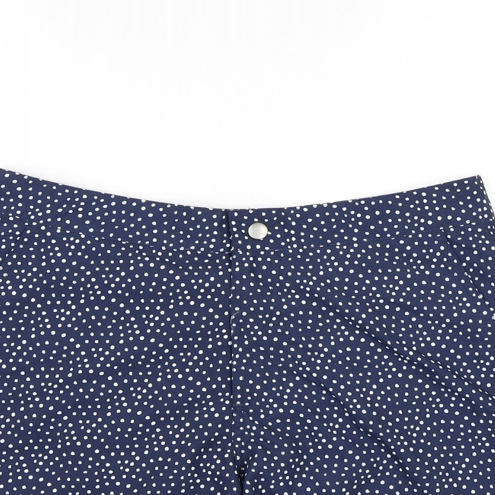 ASOS Womens Blue Polka Dot  Chino Shorts Size S