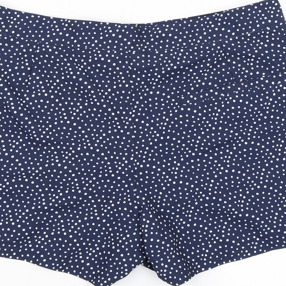 ASOS Womens Blue Polka Dot  Chino Shorts Size S