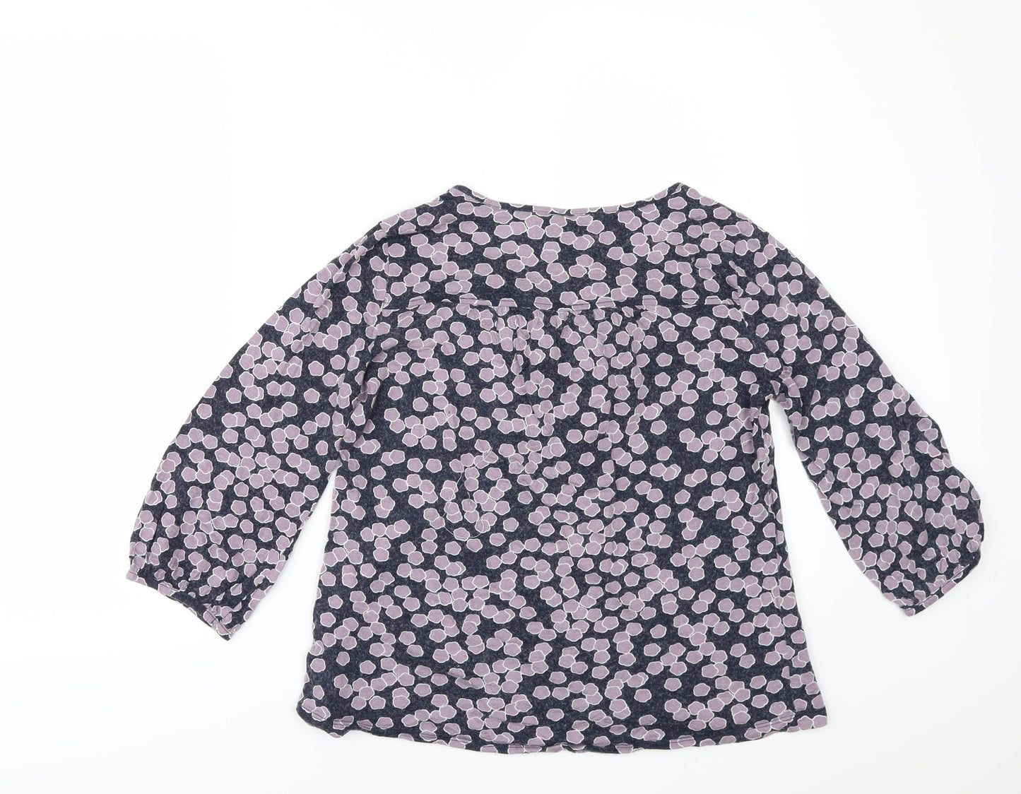 Boden Womens Black Geometric  Basic T-Shirt Size 6