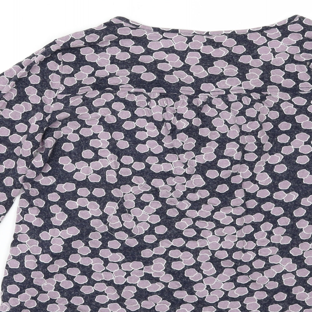 Boden Womens Black Geometric  Basic T-Shirt Size 6