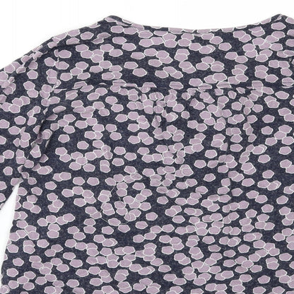 Boden Womens Black Geometric  Basic T-Shirt Size 6