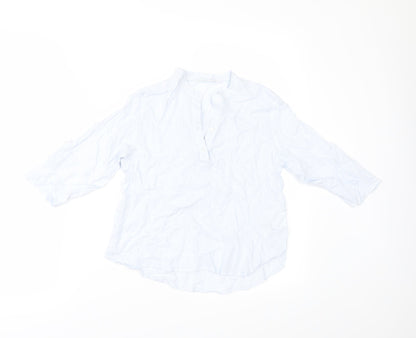 H&M Girls Blue Striped  Tunic Button-Up Size 9 Years