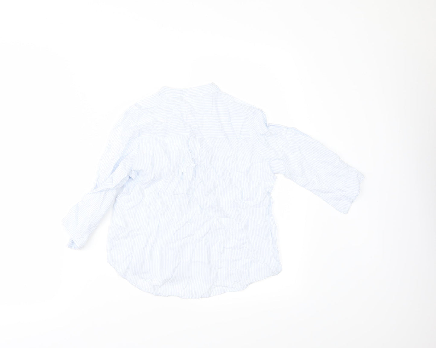 H&M Girls Blue Striped  Tunic Button-Up Size 9 Years