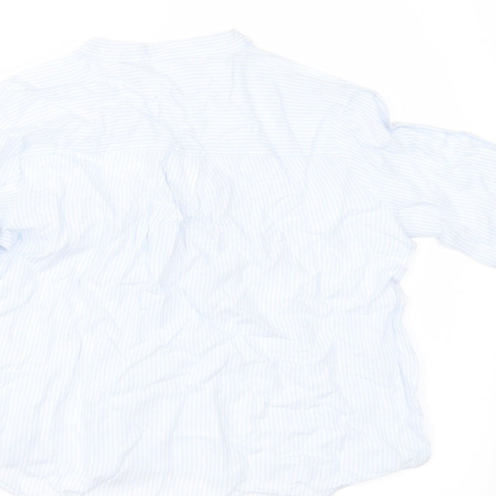 H&M Girls Blue Striped  Tunic Button-Up Size 9 Years