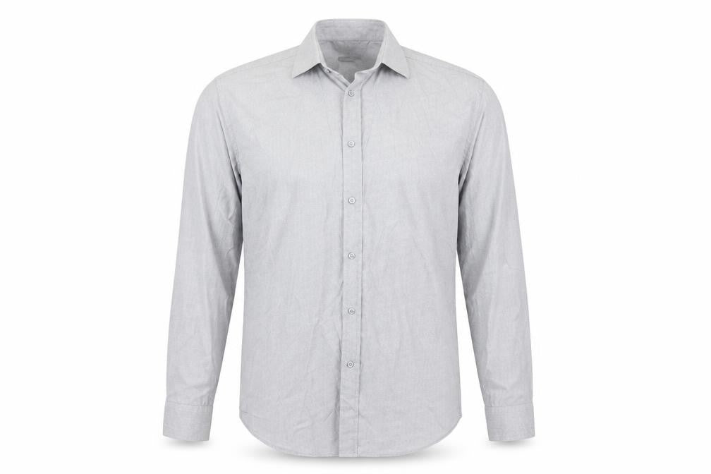 Mens UK Size 16 HIJKLM Blue  Button-Up Long Sleeve Casual Shirt