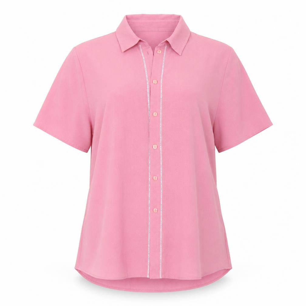 Womens UK Size 12 BHS Pink Tunic Button-Up