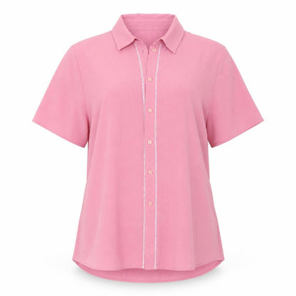 Womens UK Size 12 BHS Pink Tunic Button-Up