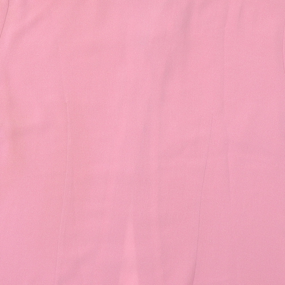 Womens UK Size 12 BHS Pink Tunic Button-Up