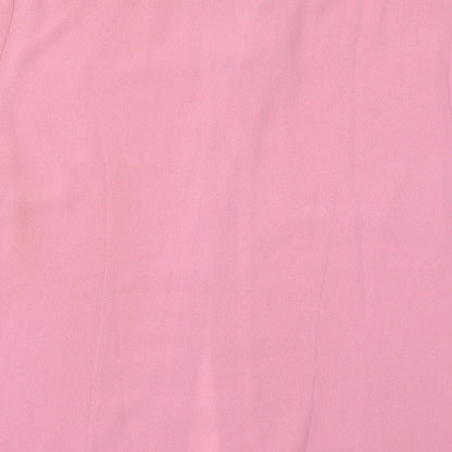 Womens UK Size 12 BHS Pink Tunic Button-Up