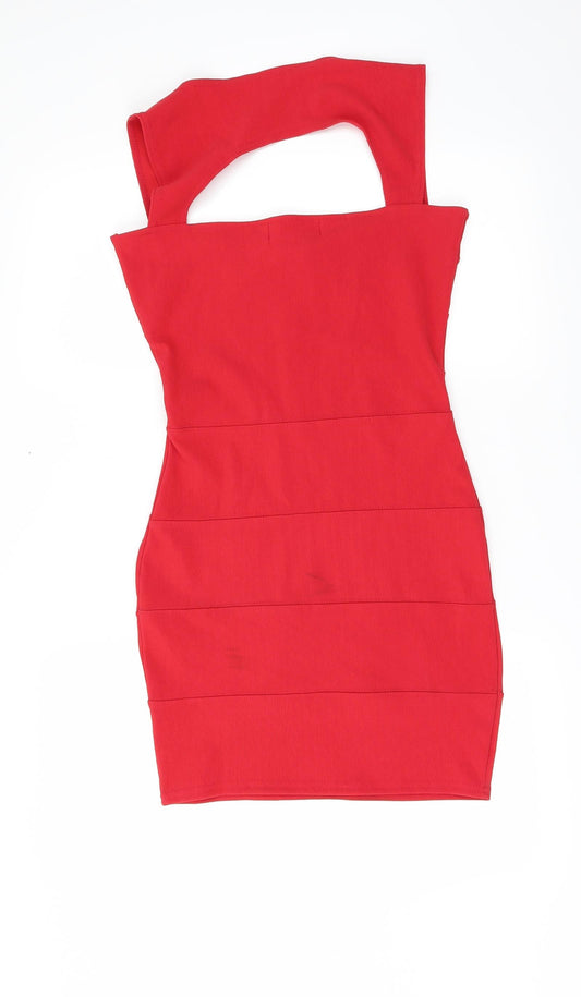 Boohoo Womens Red   Bodycon  Size 8