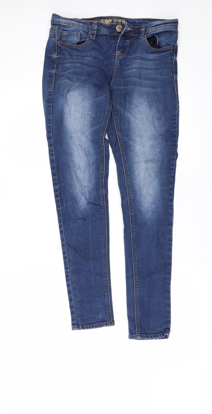 Denim & Co. Womens Blue  Denim Skinny Jeans Size 8 L29 in