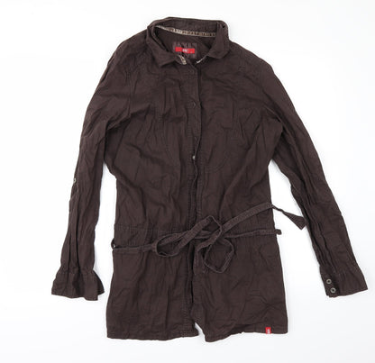 Esprit Womens Brown   Tunic Button-Up Size M