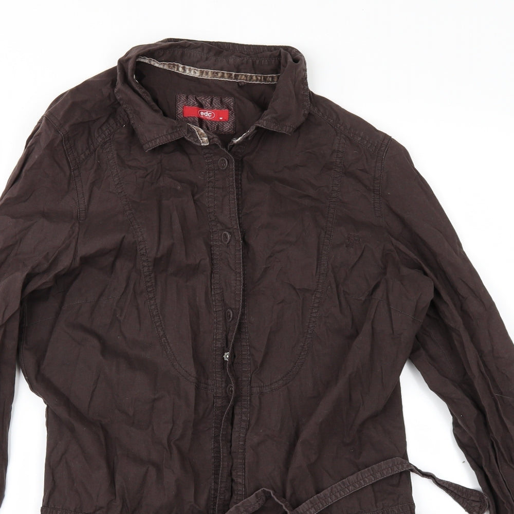 Esprit Womens Brown   Tunic Button-Up Size M