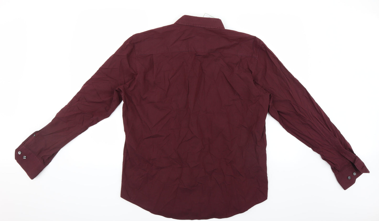 Mens UK Size L Marks and Spencer Purple  Button-Up Long Sleeve Casual Shirt