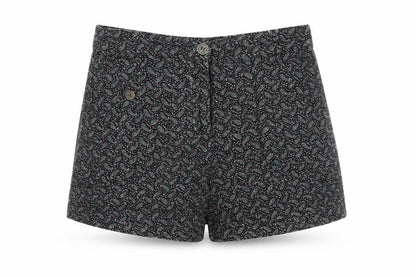 Lucca Couture Womens Black Paisley  Hot Pants Shorts Size S