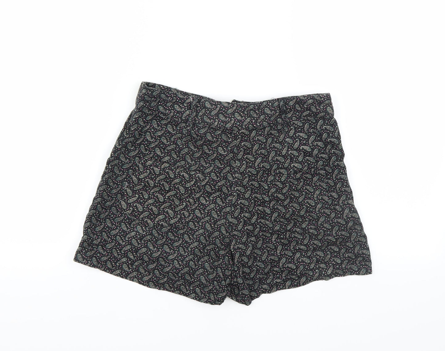 Lucca Couture Womens Black Paisley  Hot Pants Shorts Size S