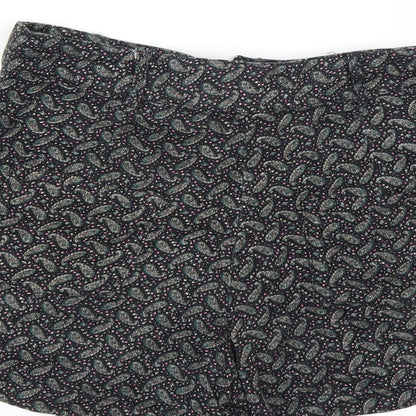 Lucca Couture Womens Black Paisley  Hot Pants Shorts Size S