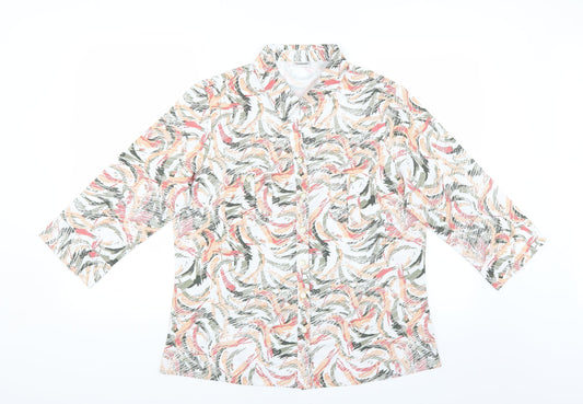 Damart Womens Multicoloured Geometric  Basic Blouse Size 16