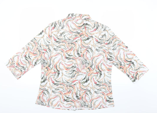 Damart Womens Multicoloured Geometric  Basic Blouse Size 16