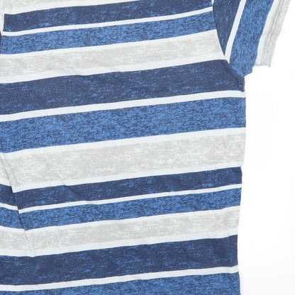 Lee Cooper Mens Blue Striped   T-Shirt Size S