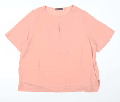 Womens UK Size 20 Marks and Spencer Pink Basic T-Shirt