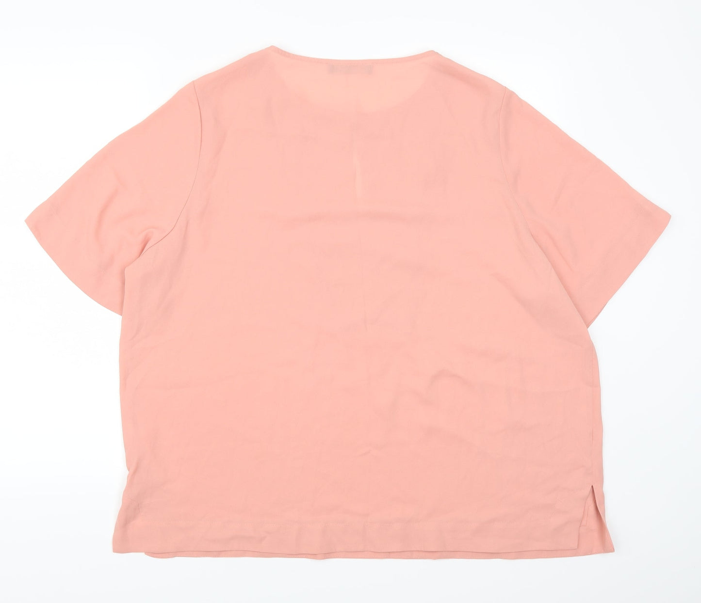 Womens UK Size 20 Marks and Spencer Pink Basic T-Shirt