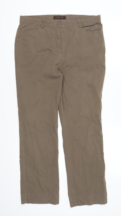 Womens UK Size 34 Toni Regular Fit  Brown Trousers