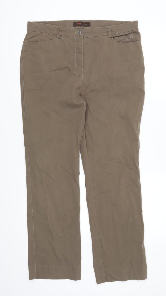 Womens UK Size 34 Toni Regular Fit  Brown Trousers