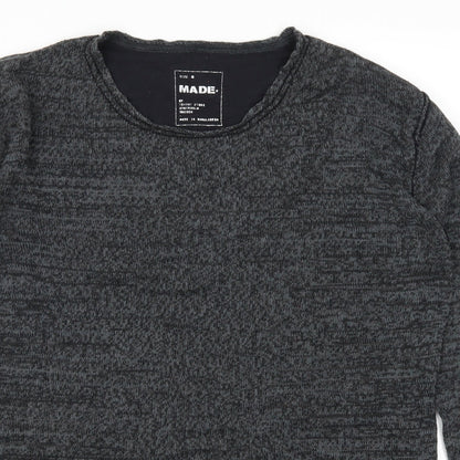 Made Mens Grey   Pullover Jumper Size S