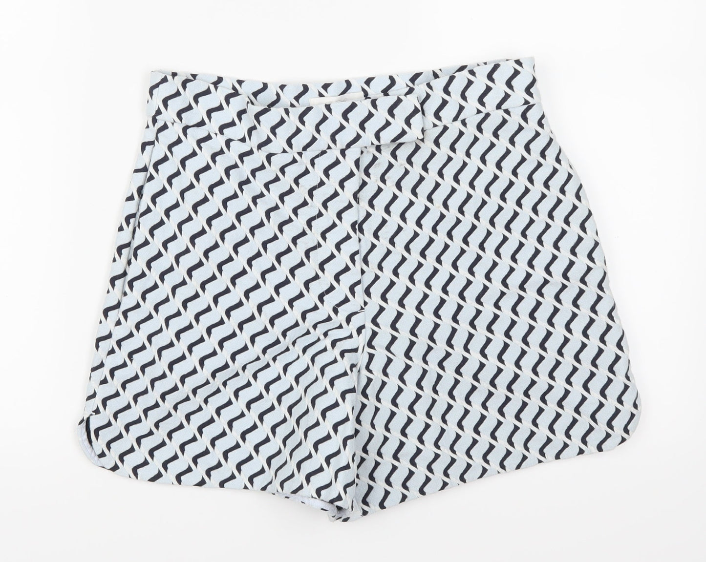 COS Womens Blue Geometric  Mom Shorts Size 4