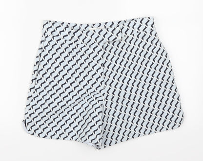 COS Womens Blue Geometric  Mom Shorts Size 4