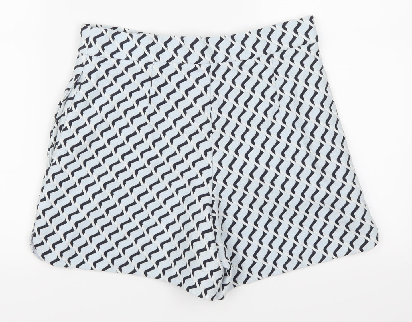 COS Womens Blue Geometric  Mom Shorts Size 4
