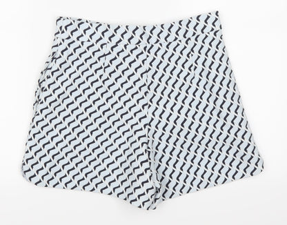COS Womens Blue Geometric  Mom Shorts Size 4