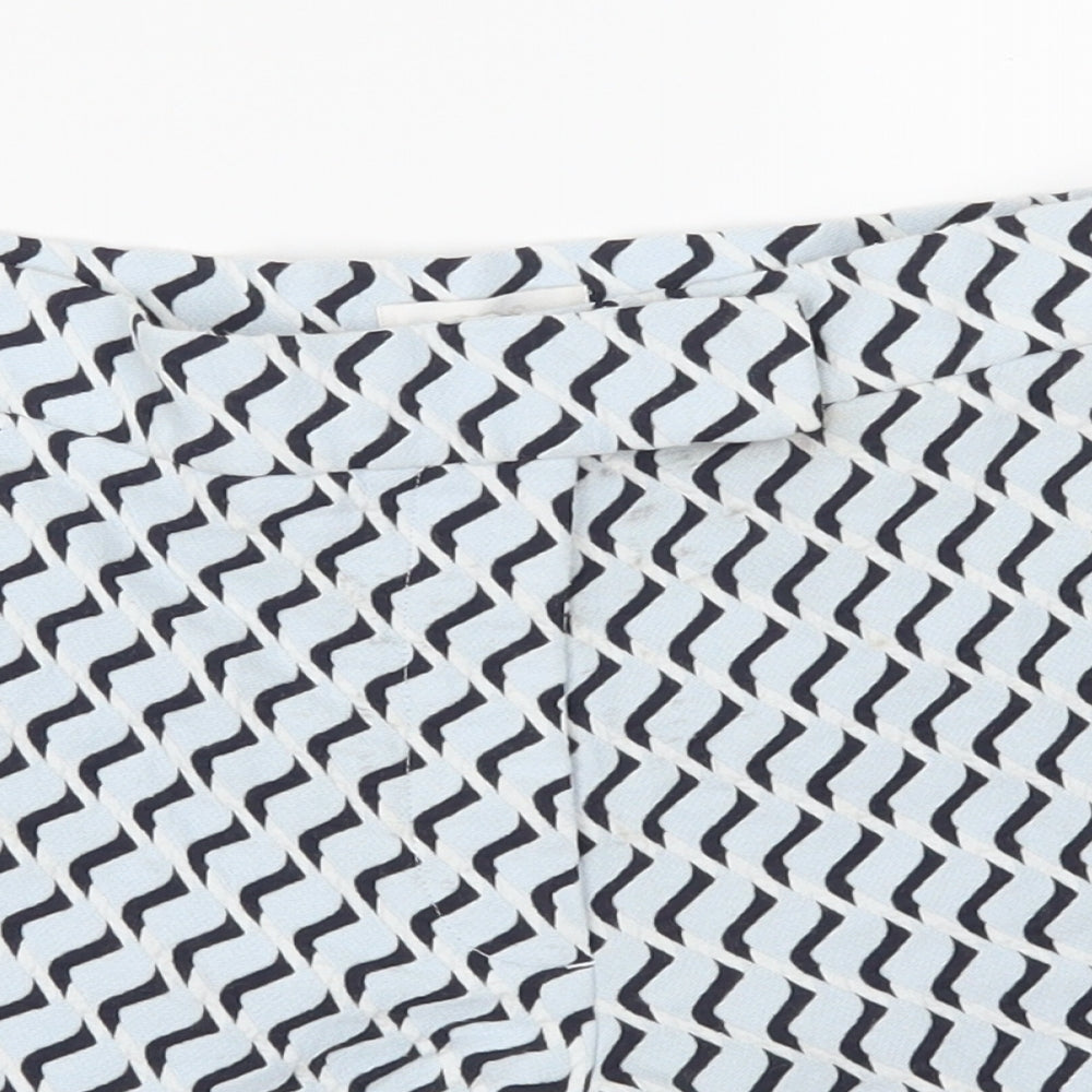 COS Womens Blue Geometric  Mom Shorts Size 4