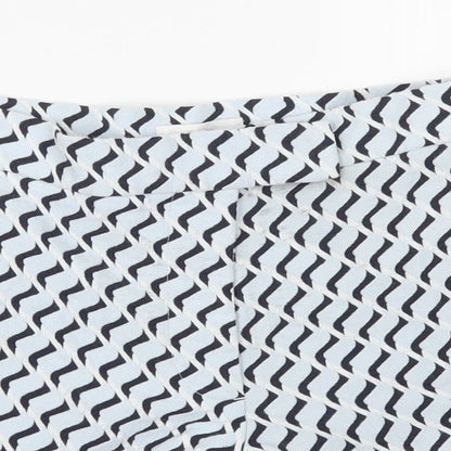 COS Womens Blue Geometric  Mom Shorts Size 4
