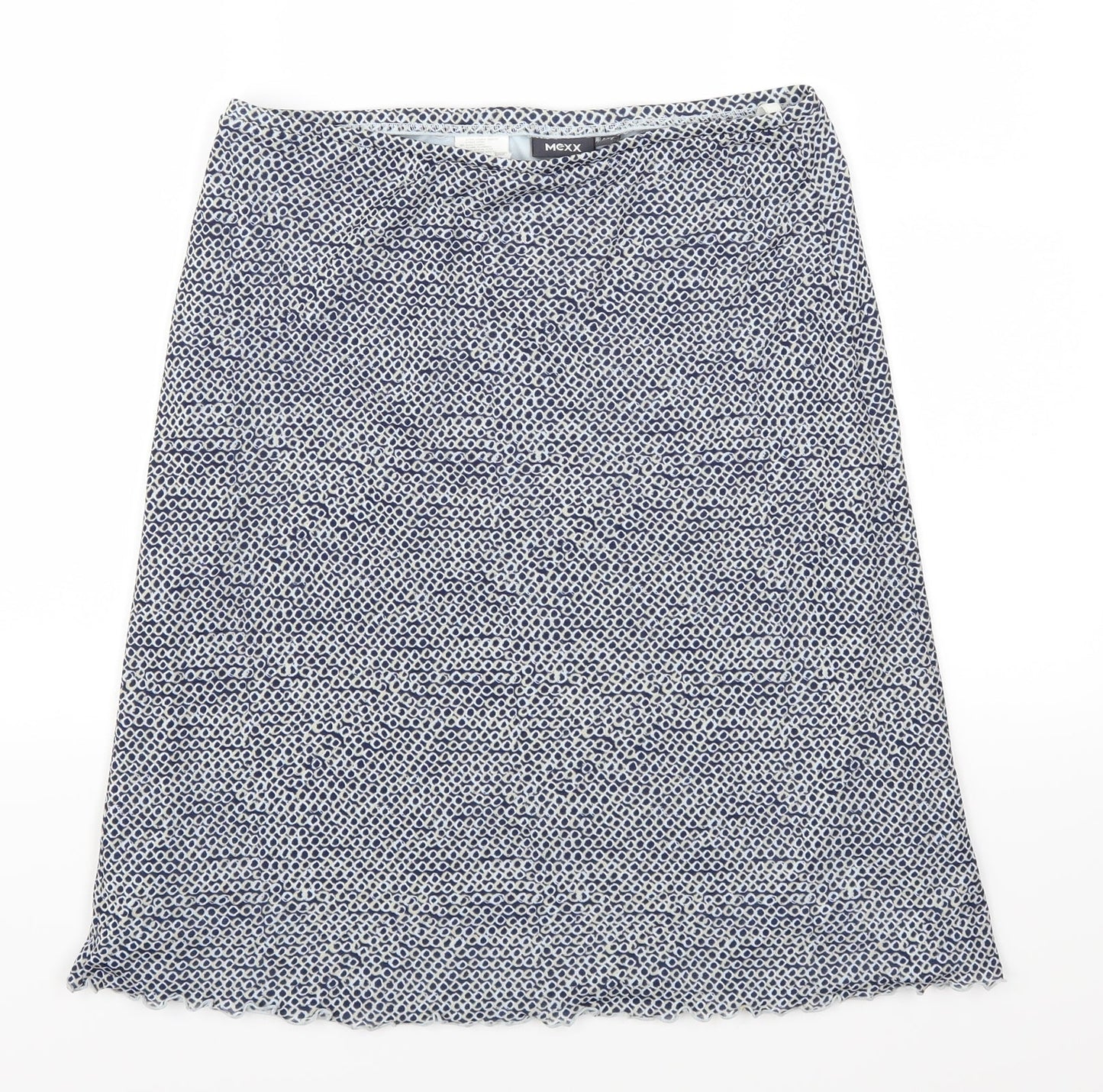 Mexx Womens Blue Geometric  A-Line Skirt Size XS